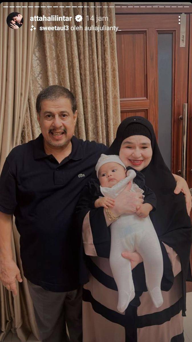 potret baby Ameena (instagram.com/attahalilintar)