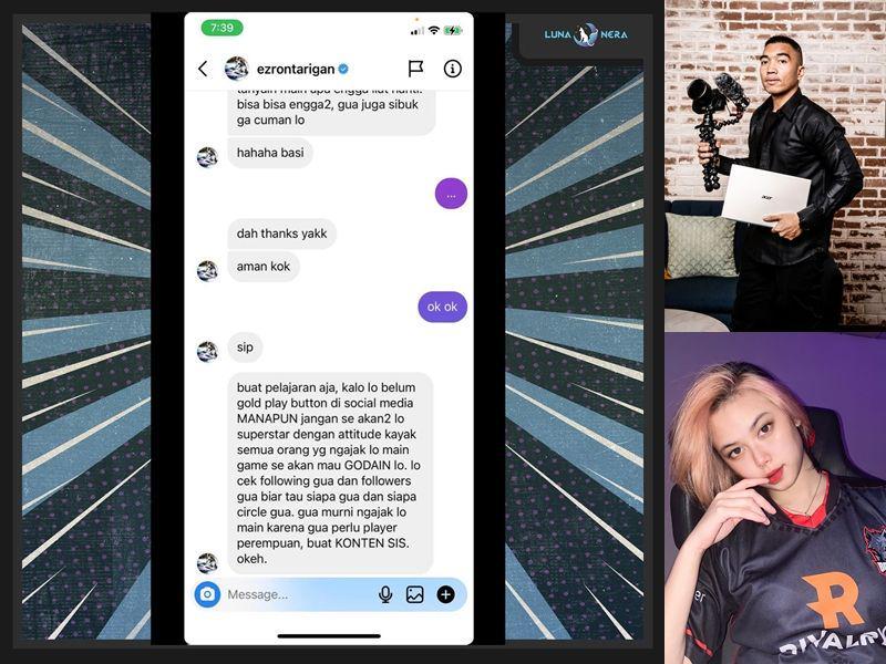 Kronologi Dugaan Chat Arogan Ezron Tarigan Kepada Gamers Fidly Leia