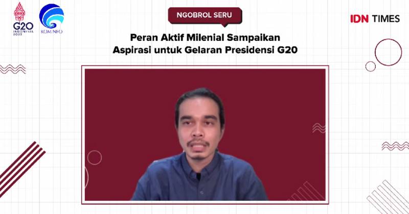 Boy Candra dalam webinar "Peran Aktif Milenial Sampaikan Aspirasi untuk Gelaran Presidensi G20" (dok. YouTube/IDN Times)