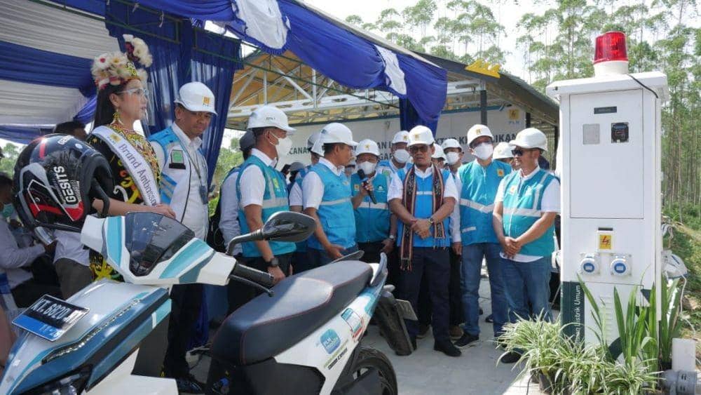Acara pencanangan pembangunan infrastruktur kelistrikan IKN di lokasi titik nol Nusantara, Jumat (3/6/2022). Foto PLN