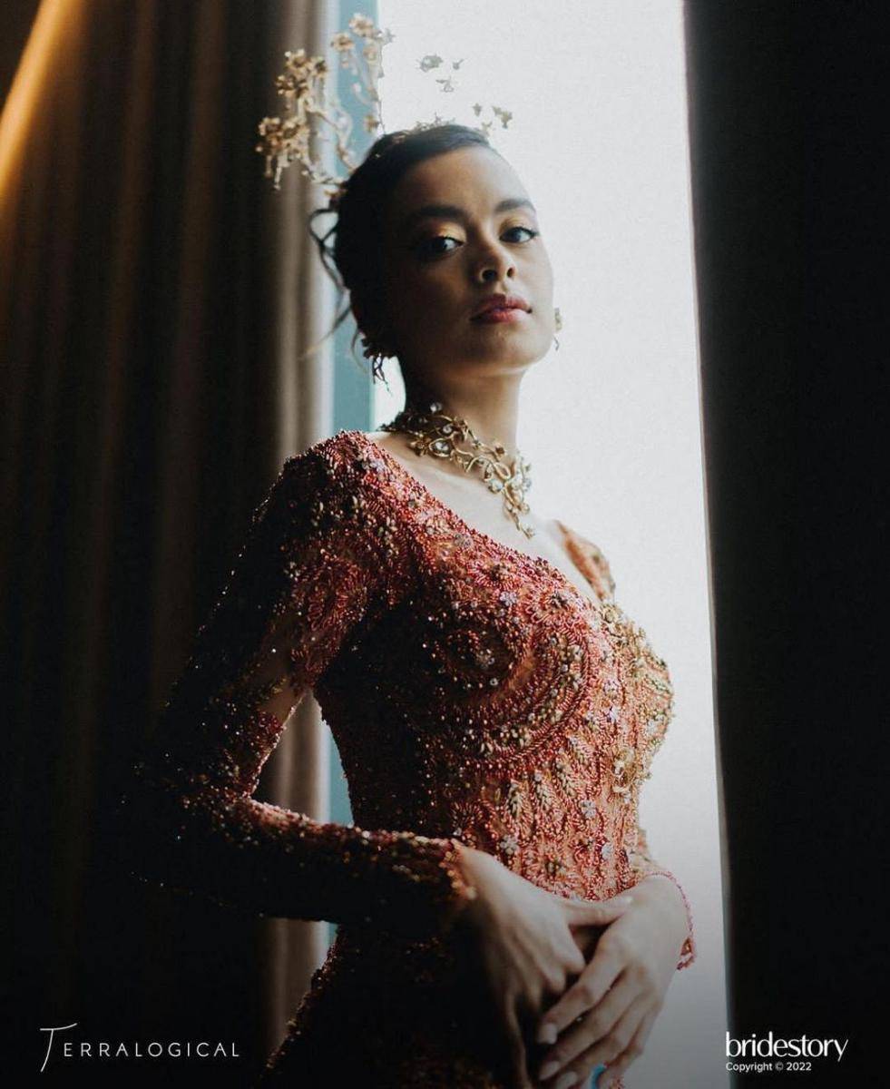 Resepsi pernikahan Eva Celia (instagram.com/thebridestory)