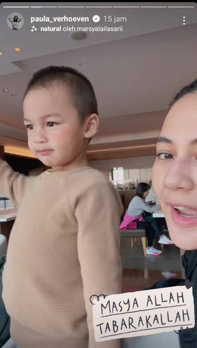 momen perdana Kiano terbang ke luar negeri (instagram.com/paula_verhoeven)
