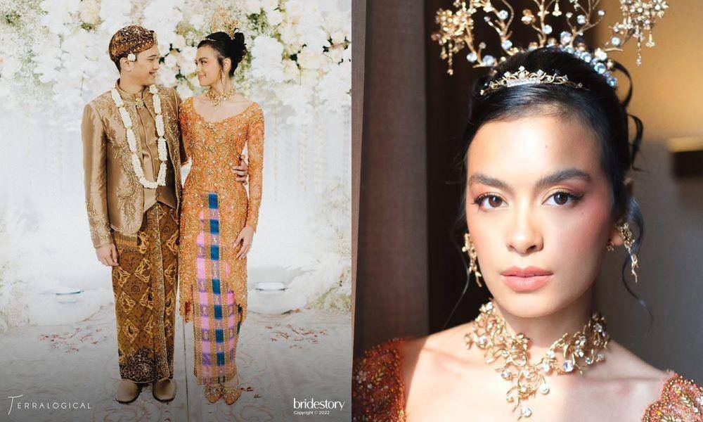 Resepsi pernikahan Eva Celia (instaram.com/thebridestory | instagram.com/vagueskin)