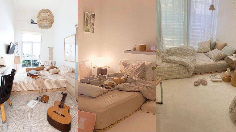 kamar tidur ala Korea (instagram.com/micasa165|instagram.com/ardor_idn|instagram.com/|tuffy_bedding)