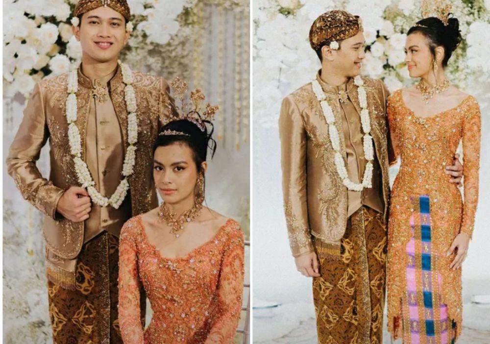 Kolaborasi 2 Baju Adat, 11 Potret Resepsi Pernikahan Eva Celia