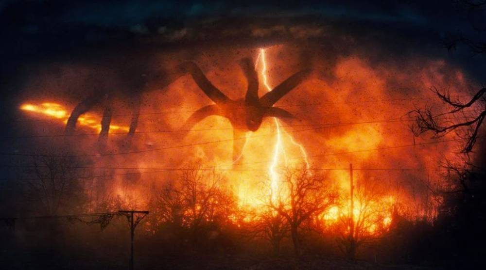 Terbukanya portal Upside Down di Hawkins (dok. Netflix/Stranger Things 4 Vol. 1)