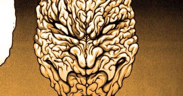 Baki membangkitkan wajah iblisnya di otak ( Dok. Akita Shoten / Hanma Baki )