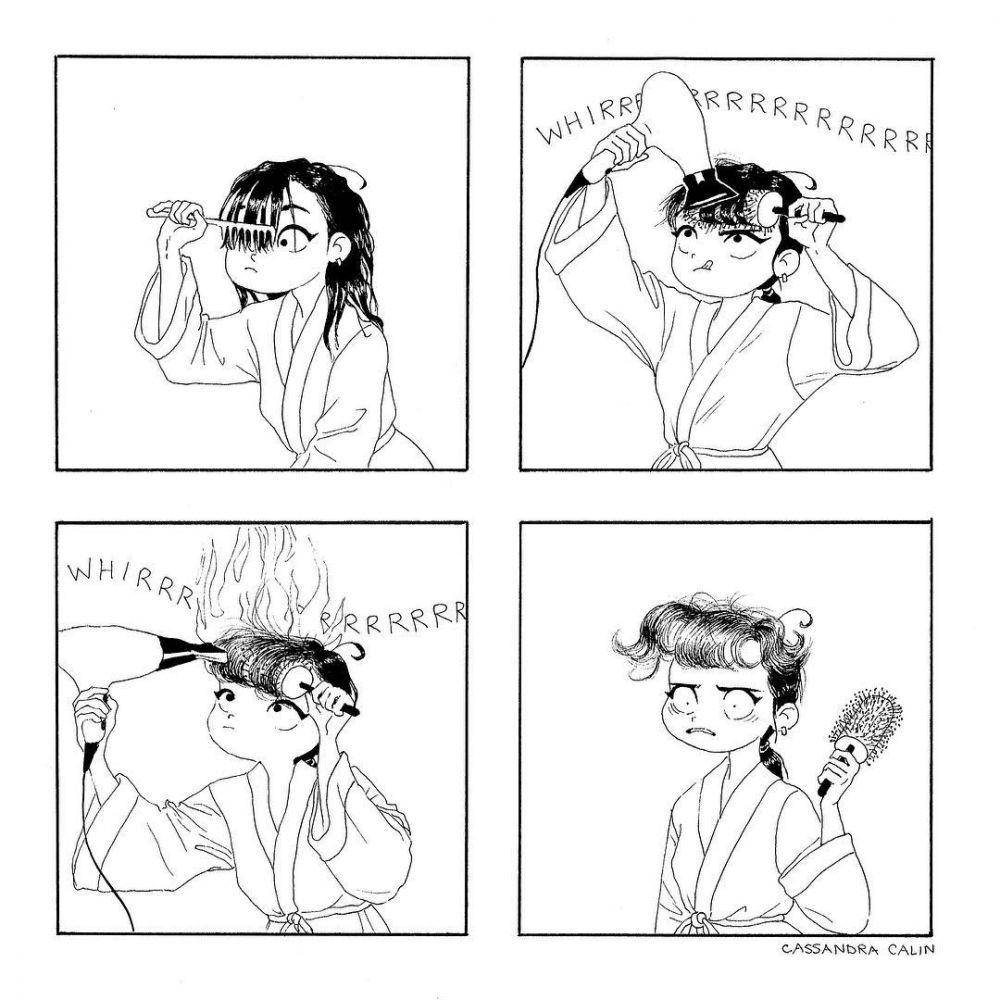 Ilustrasi cewek berdandan. (instagram.com/cassandracalin)
