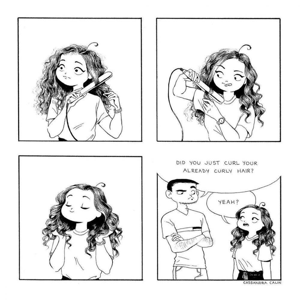 Ilustrasi cewek berdandan. (instagram.com/cassandracalin)
