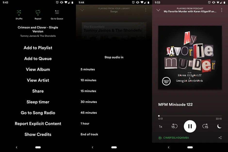 ilustrasi Sleep Timer di Spotify (cnet.com)