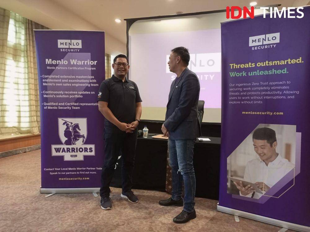 Menlo Security Inc. turut menyuarakan pentingnya kemajuan keamanan siber untuk memenuhi kebutuhan cara kerja modern saat ini. (IDN Times/Yudi Suprobo)