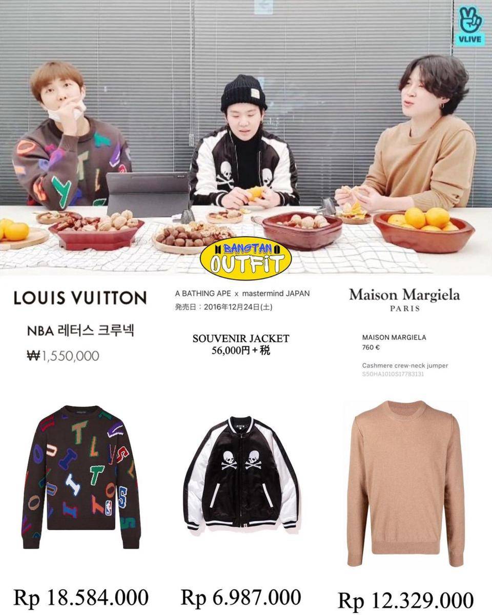 harga outfit harian Jimin BTS (instagram.com/bangtan_outfit)