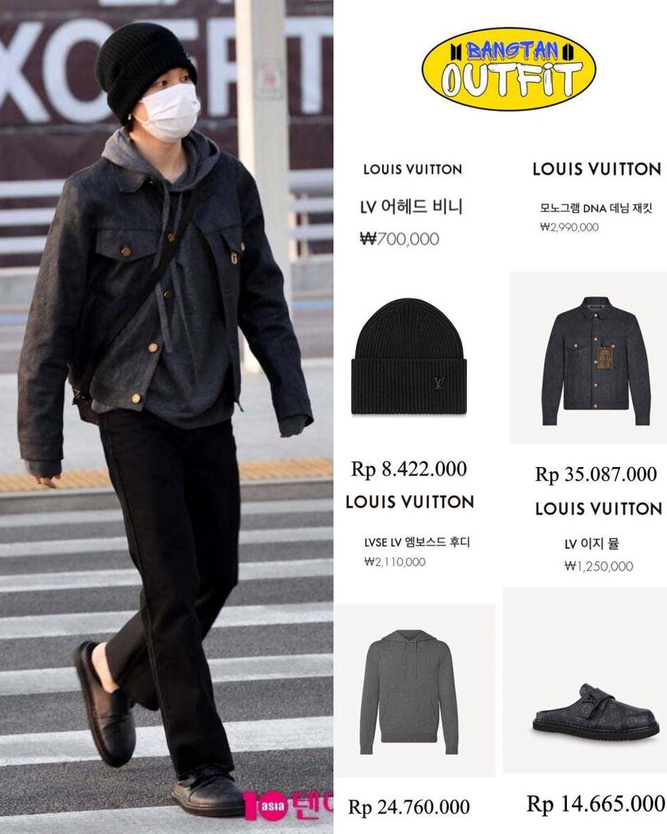 harga outfit harian Jimin BTS (instagram.com/bangtan_outfit)