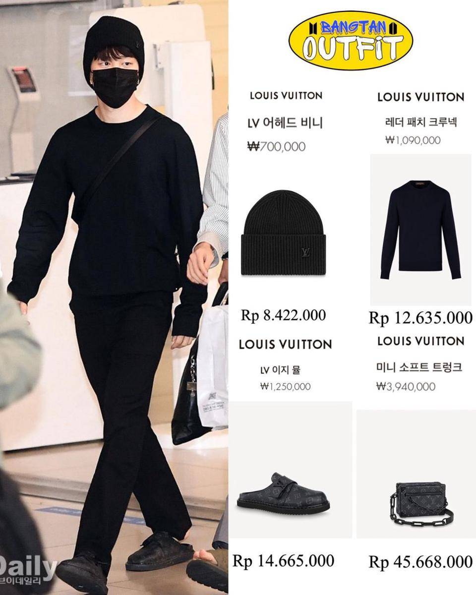harga outfit harian Jimin BTS (instagram.com/bangtan_outfit)