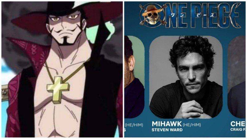 Mihawk dan pemeran Mihawk. (Dok. Toei Animation/One Piece)