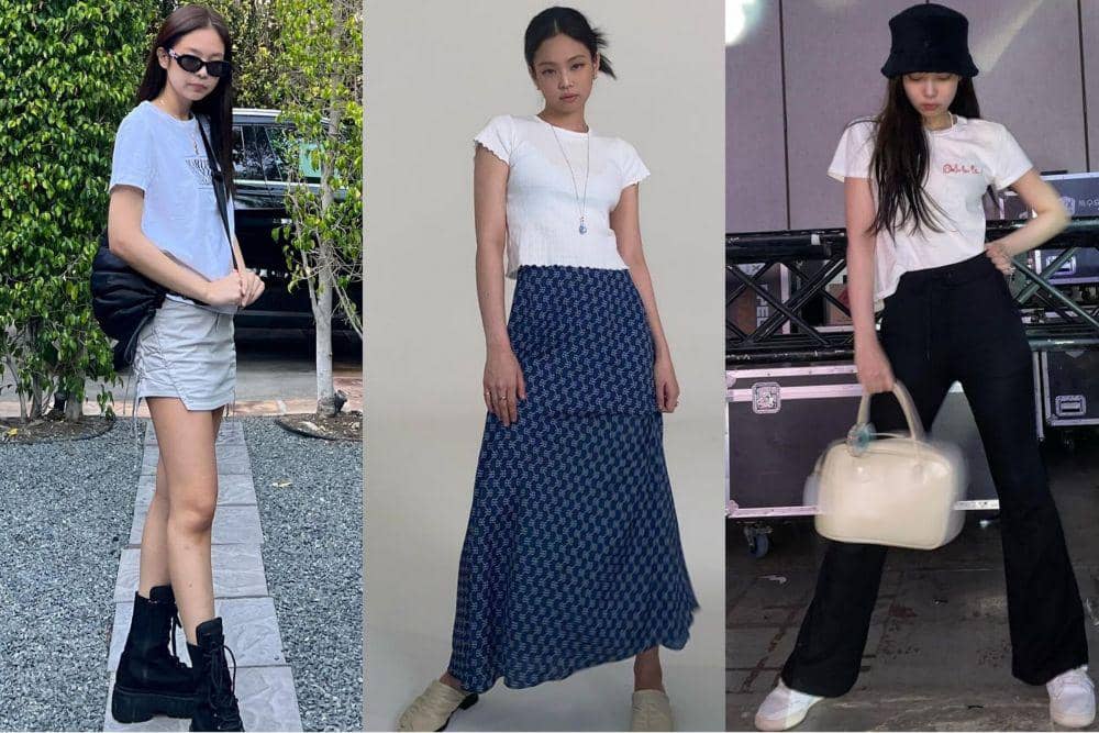 9 Ide Mix and Match White T-shirt ala Jennie BLACKPINK, Simpel Banget!