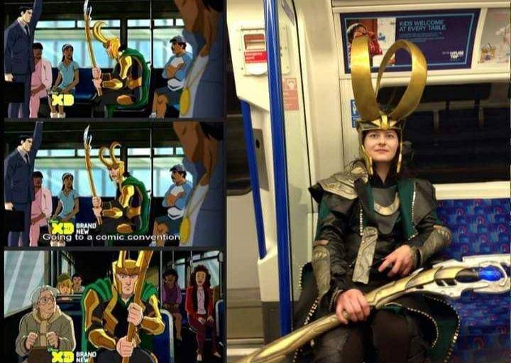 momen gak biasa di kereta (facebook.com/Overhead on the Underground)