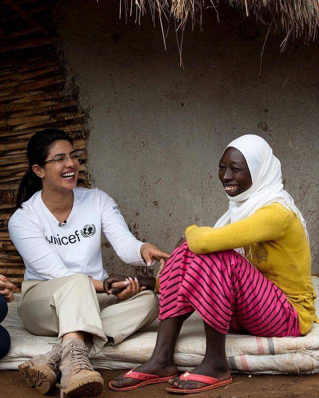 Priyanka Chopra with Unicef (https://www.instagram.com/priyankachopra/)