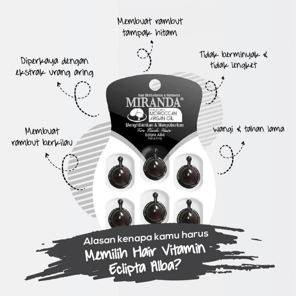 Miranda Hair Vitamin Moroccan Argan Oil Eclipta Alba Urang Aring (instagram.com/mirandahaircare)