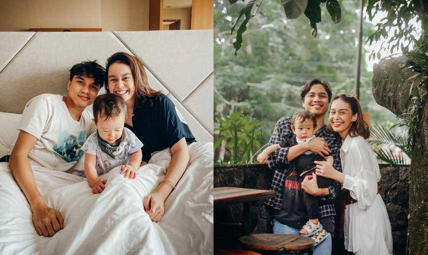 9 Potret Kompak Conchita Caroline dan Suami Saat Momong Anak