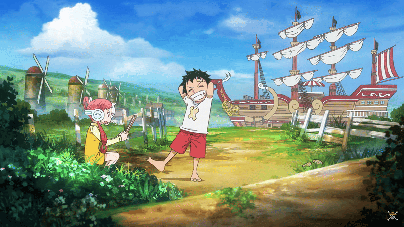 Luffy dan Uta kecil (youtube.com/ ONE PIECE公式YouTubeチャンネル)