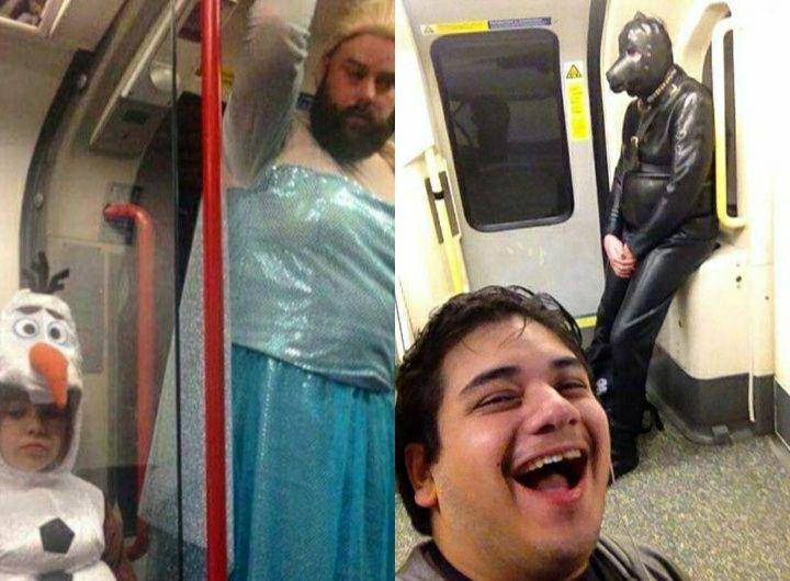 momen gak biasa di kereta (facebook.com/Overhead on the Underground)