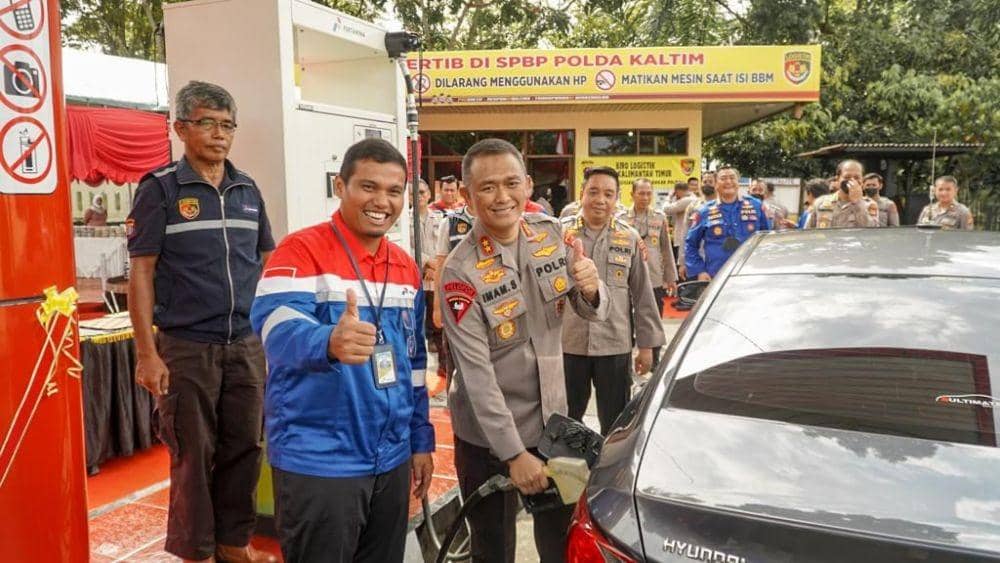 Pertamina Resmikan Stasiun Pengisian Bahan Bakar Polri di Balikpapan