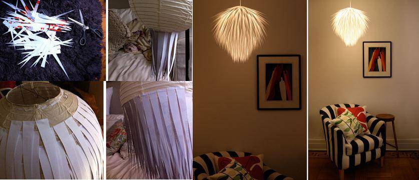Caping lampu dari potongan kertas (boredpanda.com)