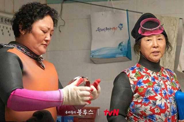 ilustrasi haenyeo di Our Blues (instagram.com/tvn_drama)