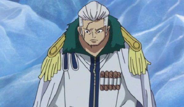 Tashigi di dalam badan Smoker. (Dok. Toei Animation/One Piece)