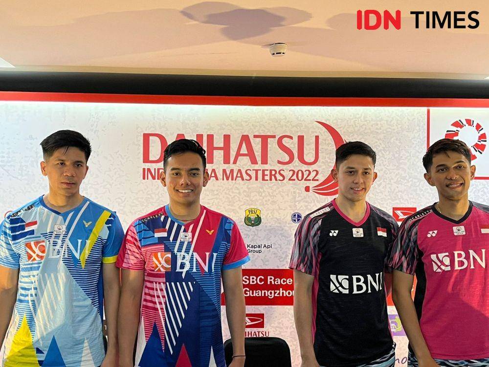 Pramudya/Yeremia dan Fajar/Rian di Indonesia Masters 2022 (IDN Times/Margith Juita Damanik)