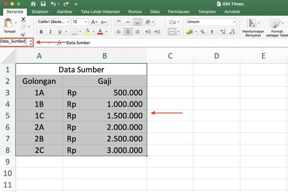 ilustrasi cara menggunakan vlookup beda sheet di Excel (IDN Times/Laili Zain Damaika)