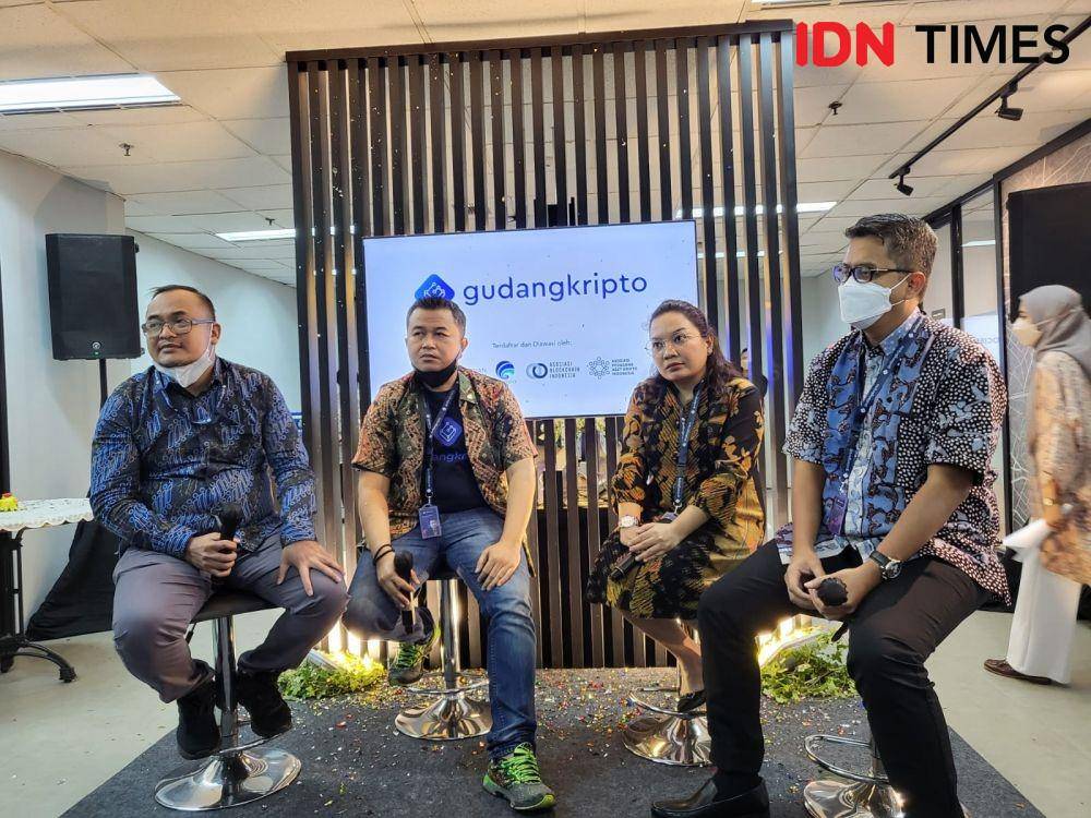 Jajaran Dewan Direksi GudangKripto dalam soft launching di Jakarta. (IDN Times/Ridwan Aji Pitoko)