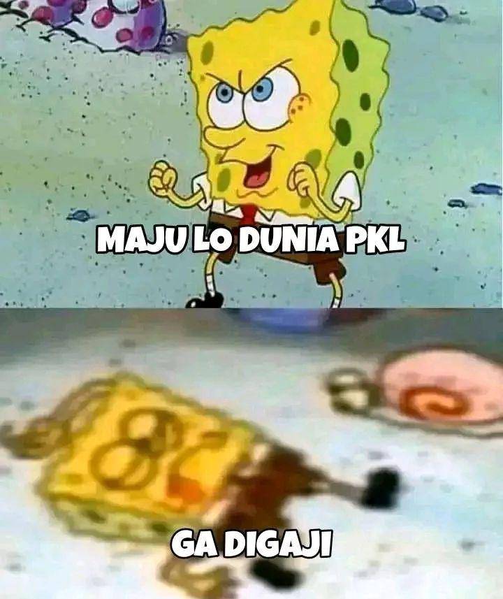 meme Spongebob maju lo (instagram.com/memecringe.id)