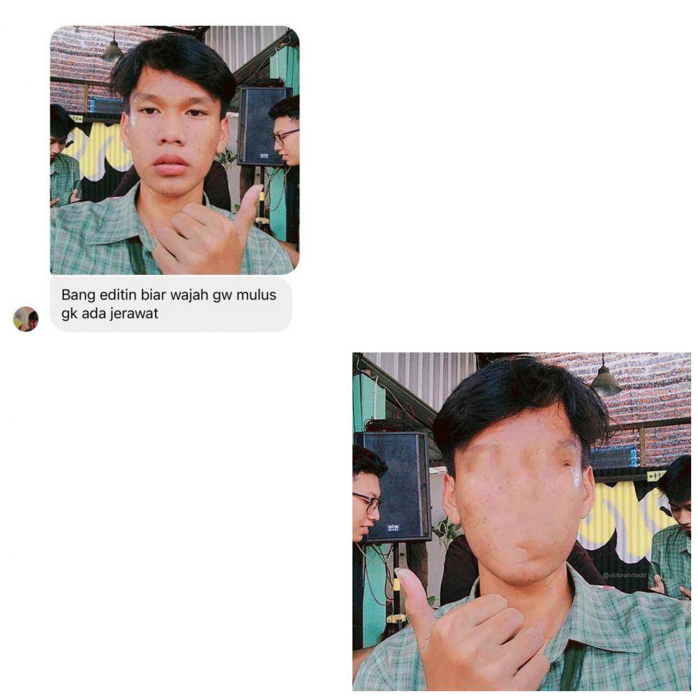 minta edit jadi ganteng (instagram.com/victorahmadd)