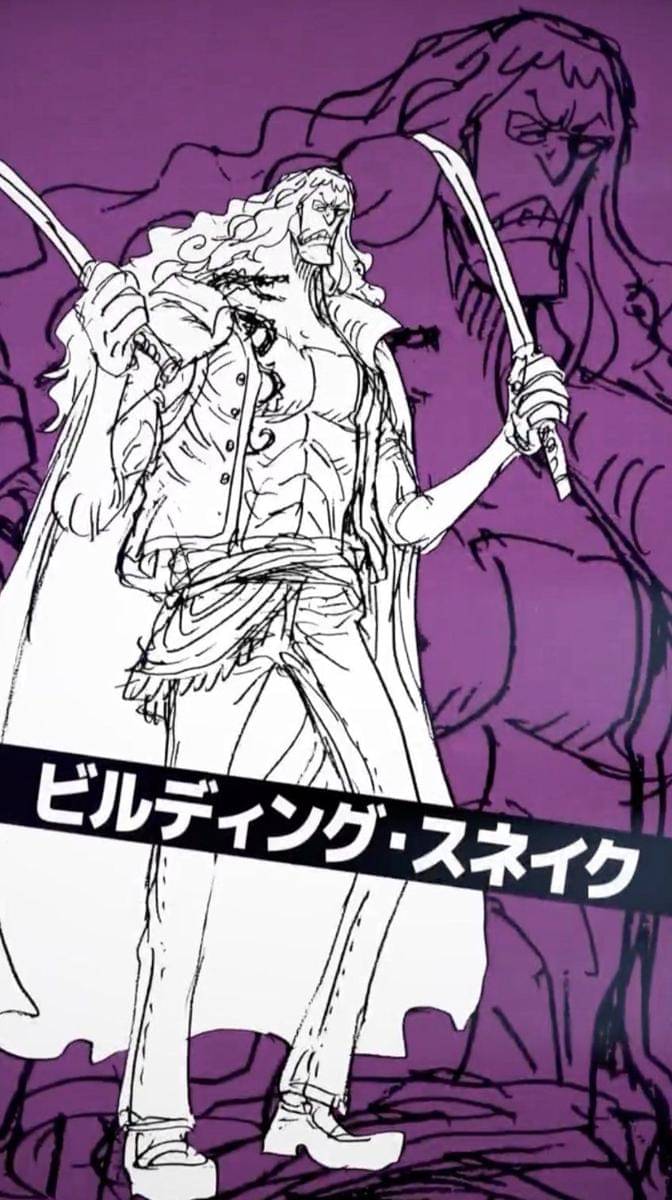 Sketsa Building Snake untuk One Piece Film Red. (youtube.com/ONE PIECE公式YouTubeチャンネル)