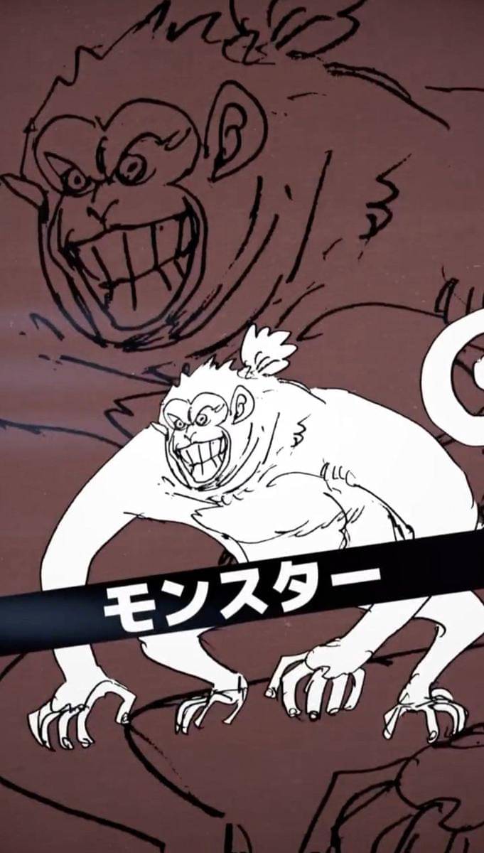 Sketsa Monster untuk One Piece Film Red. (youtube.com/ONE PIECE公式YouTubeチャンネル)