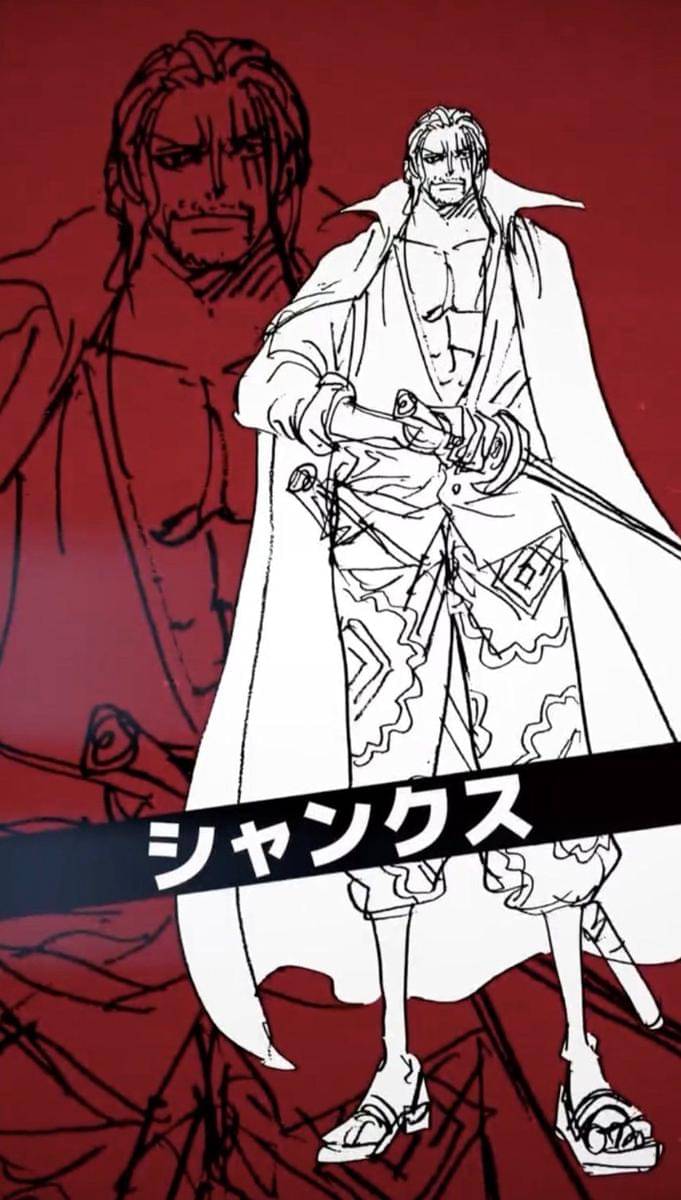 Sketsa Shanks untuk One Piece Film Red. (youtube.com/ONE PIECE公式YouTubeチャンネル)
