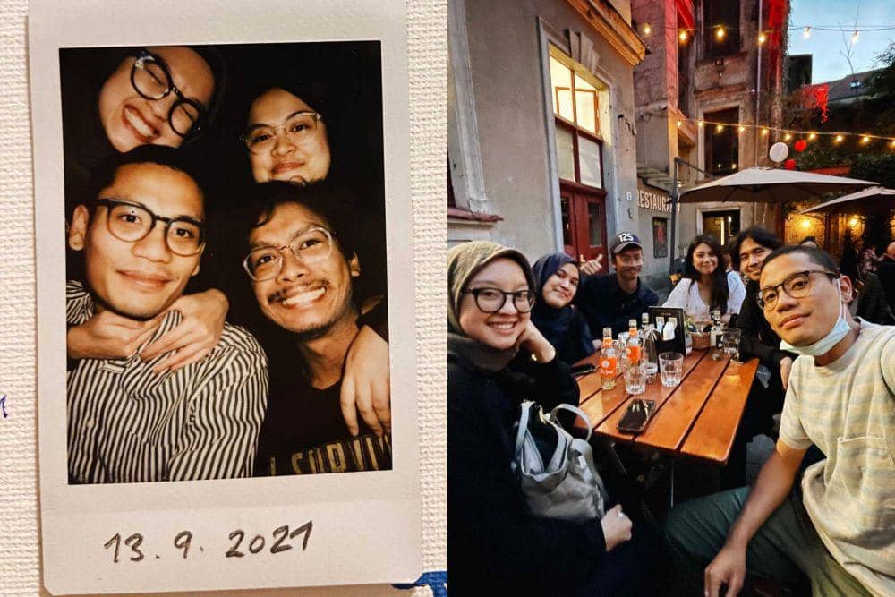 Gita dan Paul bersama teman-temannya. (ig/gitasav)