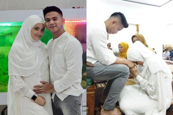 10 Momen Syukuran 4 Bulan Kehamilan Istri Ridho D'Academy, Syahdu