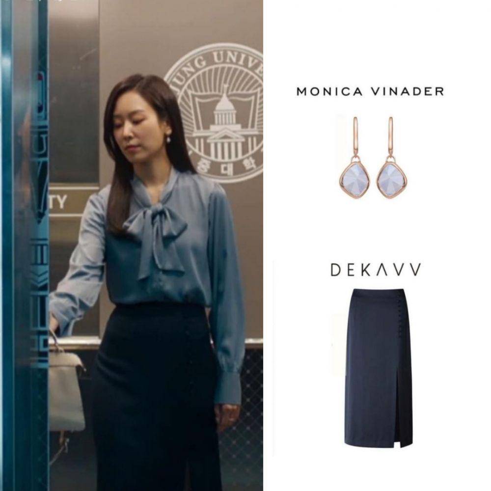 Harga outfit dan aksesoris Seo Hyun Jin di KDrama Why Her? (doc.pribadi)
