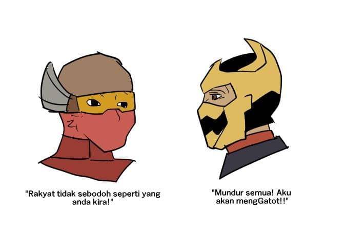 Ketika Gundala dan Gatotkaca bertemu ( Dok. facebook.com/Ernez)