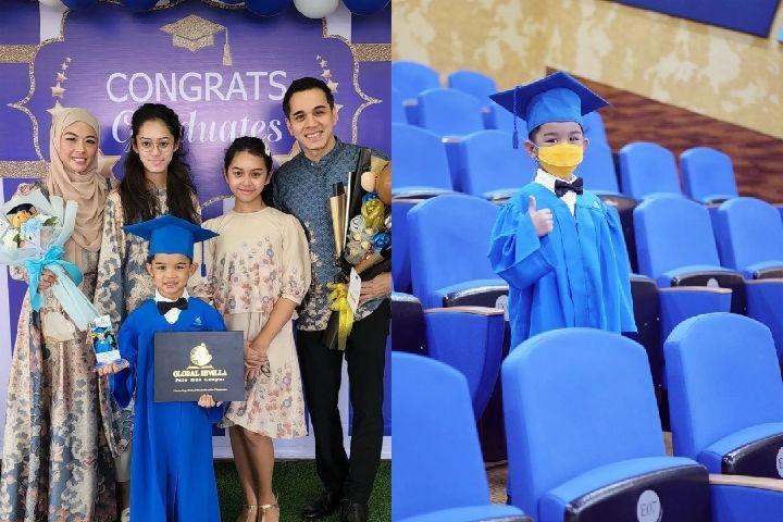 10 Potret Wisuda TK Raqilla Anak Rionaldo Stokhorst, Berprestasi!