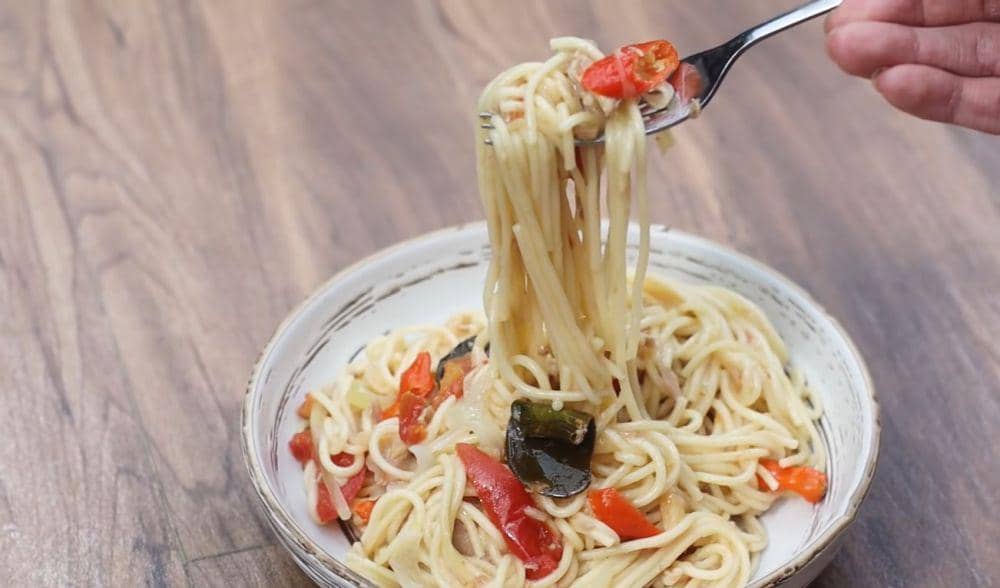 Pasta tuna ala Devina (yputube.com/Devina Hermawan)