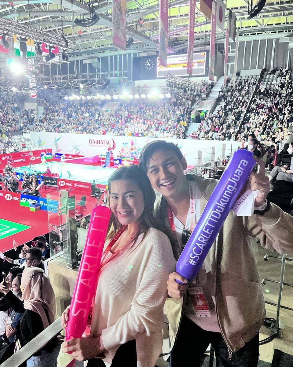 artis nonton badminton (Instagram.com/felicyangelista_)