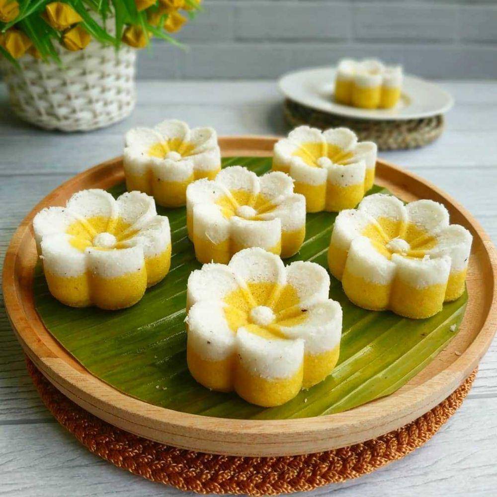 ilustrasi kue putu ayu(Instagram.com/mari_rinie)