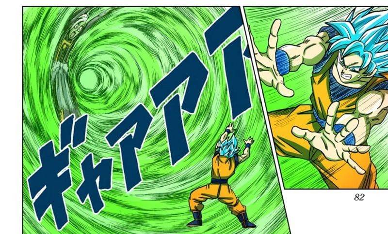 Momen Goku menggunakan Mafuba ke Zamasu di manga DBS. (Dok. Shueisha/Dragon Ball Super)