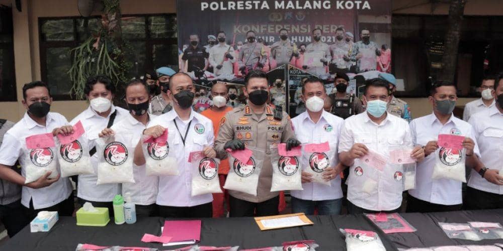 Dua Warga Bontang Ditangkap di Malang, Bawa Sabu 20 Kg