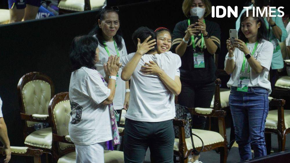 Apriyani Rahayu dan Greysia Polii dalam acara Testimonial Day: Greysia Polii (IDN Times/Tata Firza)