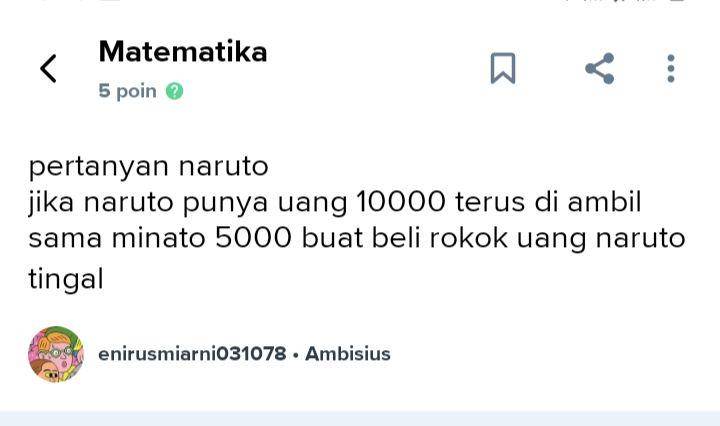 pertanyaan nyeleneh di Brainly (brainly.co.id/mapel/matematika)